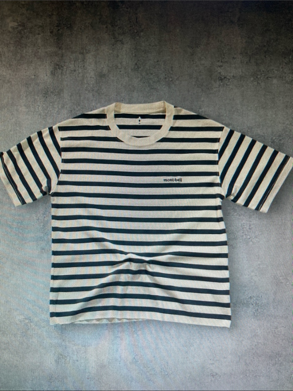 Montbell Kids' Short Sleeve Navy & White Stripe Tee